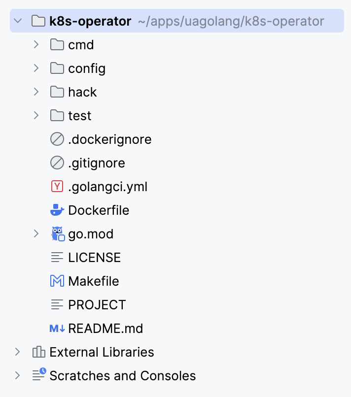 Project structure from Operator SDK